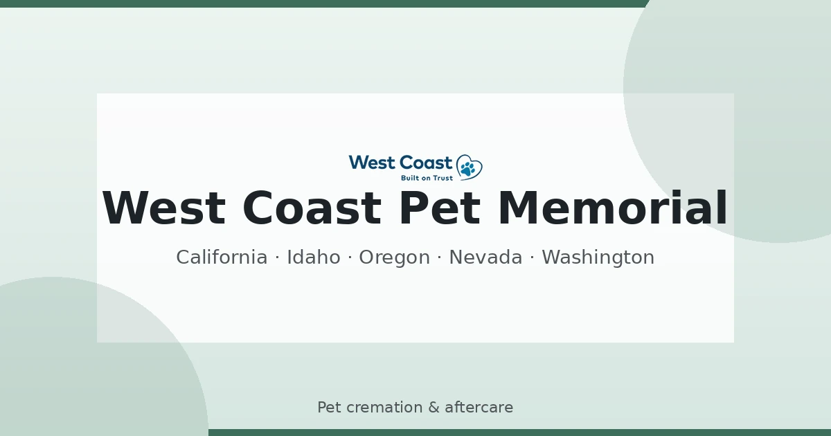 West Coast Pet Memorial Services