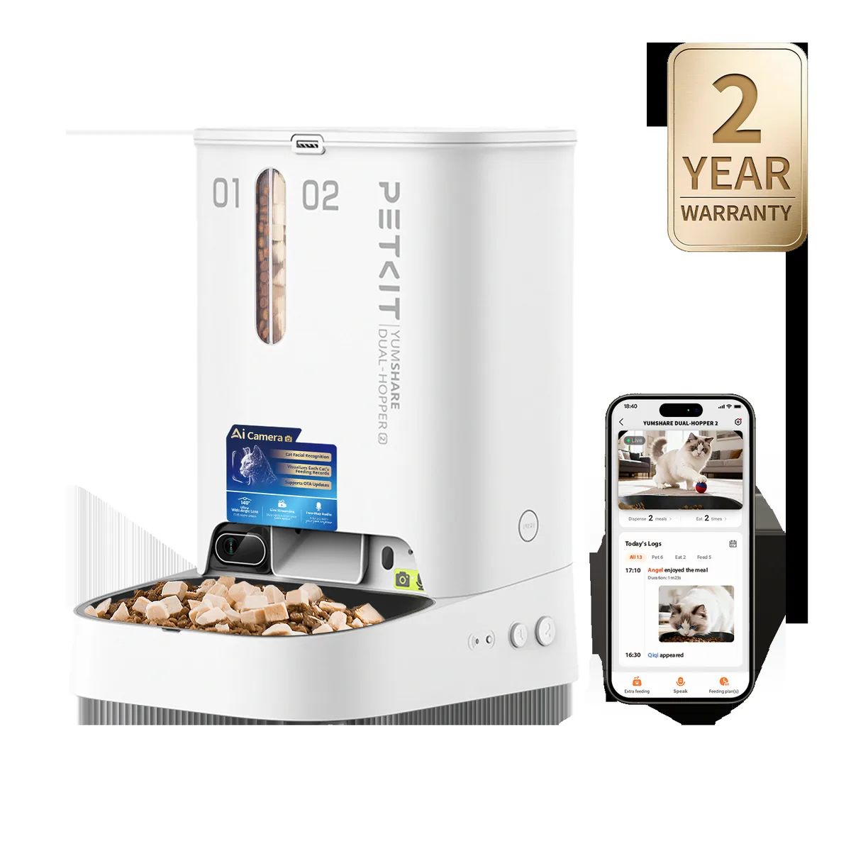 PETKIT YumShare Dual-hopper 2