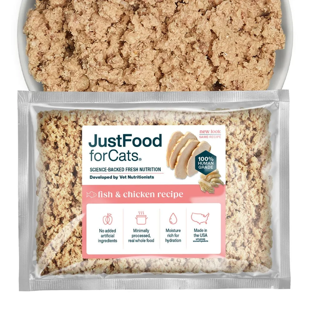JustFoodForCats Fish & Chicken Fresh Frozen (Small Box)