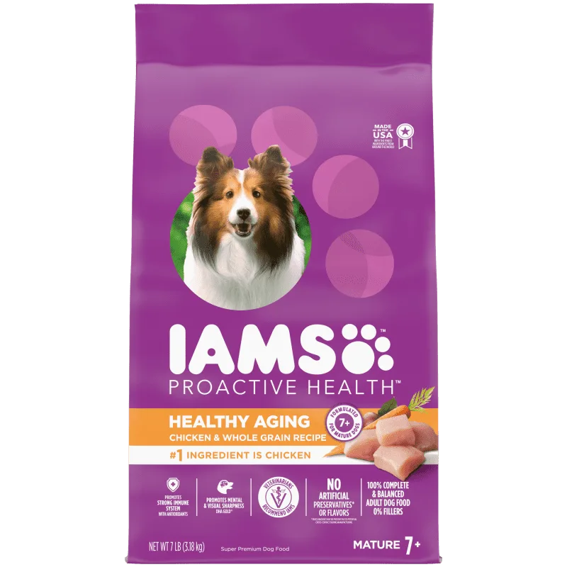 IAMS ProActive Health Healthy Aging Adult Dry Dog Food with Real Chicken