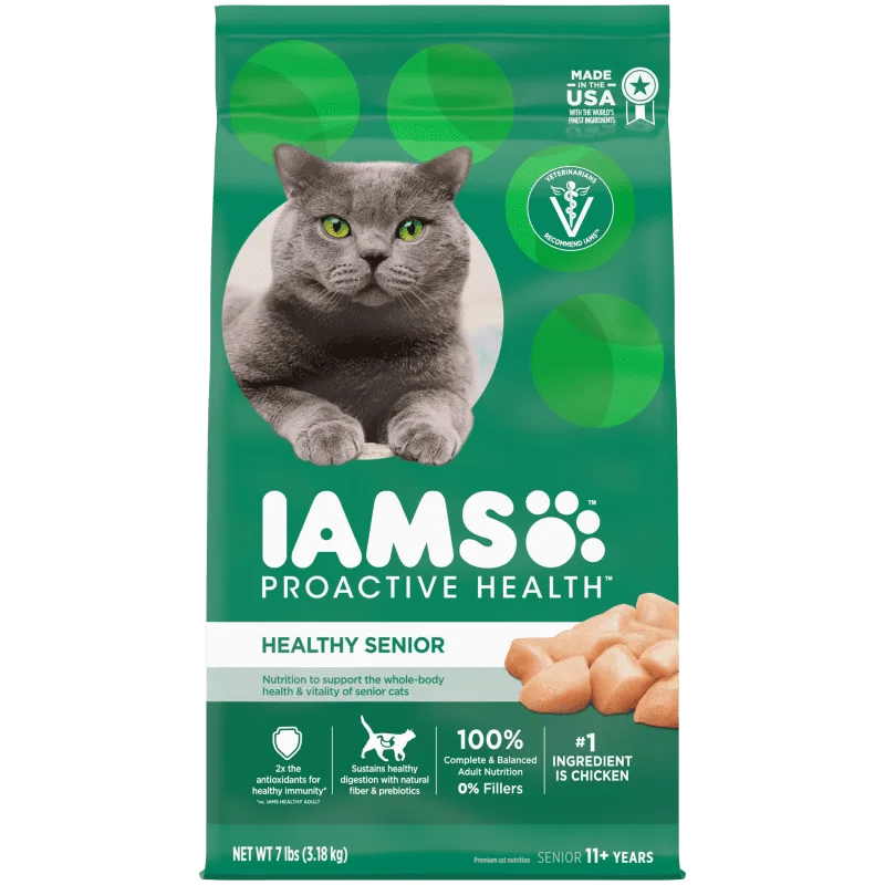 IAMS ProActive Health Healthy Senior Dry Cat Food with Chicken