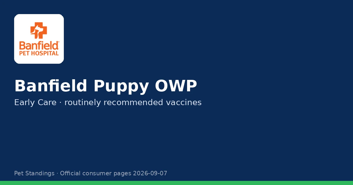 Banfield Puppy Optimum Wellness Plans