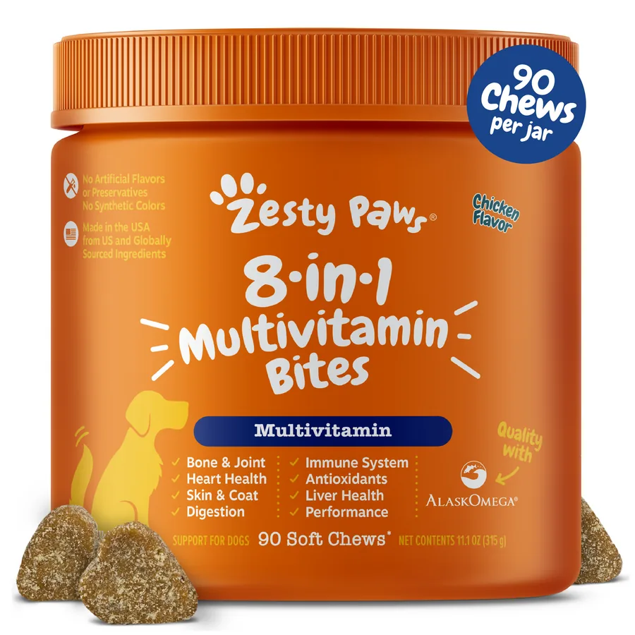 Zesty Paws 8-in-1 Multivitamin Bites for Dogs — 50 Chews